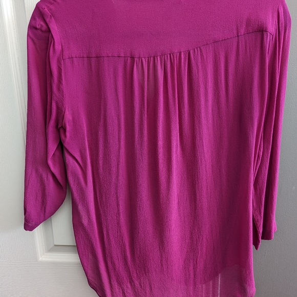 100% silk Aritzia (Babaton) draped wrap blouse - Picture 4 of 5